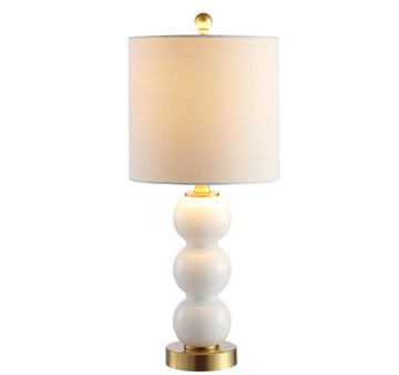 February 21" Glass/Metal LED Table Lamp - JONATHAN Y